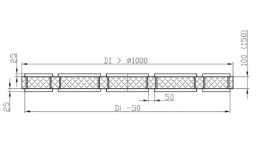 Drawing: Wire mesh Typ DA > DN 1000