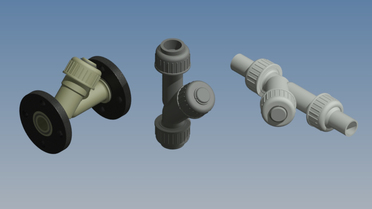 Non-return valves made from plastic DN 15-50